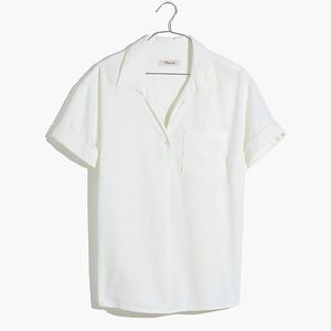 Madewell Linen-Blend Swenson Popover Shirt, size S
